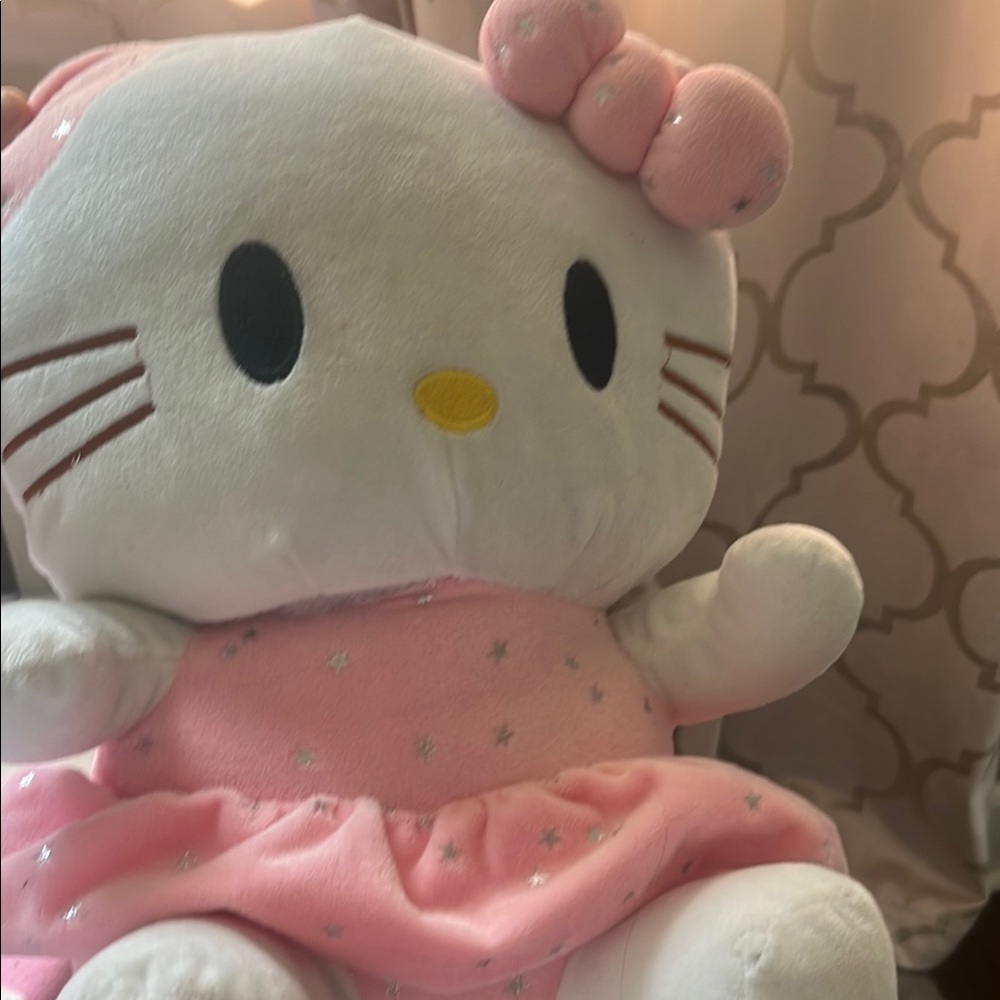 Hello Kitty Pink and White Stuffed Animal Plush